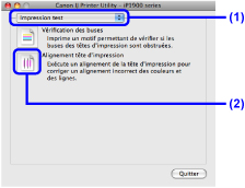 figure : boîte de dialogue Canon IJ Printer Utility