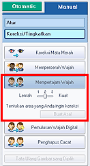 gambar: Mempertajam Wajah pada tab Manual